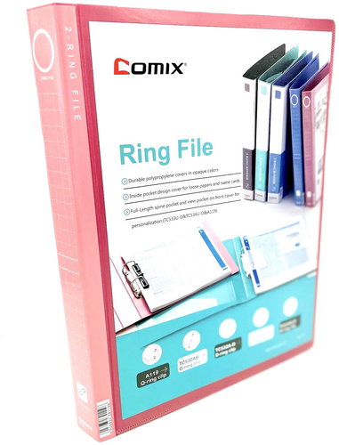 Comix Ring binder presentation folder A119, A4, 33 mm, pink - Arch Folder - Main image