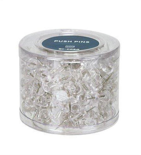 BI-OFFICE transparent, 200 pcs - Pins - Main image