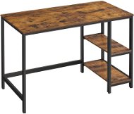 VASAGLE Psací stůl s policemi, vintage hnědý 120 × 60 × 75 cm - Desk