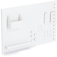 ZELLER Note board with drawers 50 × 35 cm, white - Notice-board