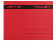 COMIX A1812 Hanging plates with A4 differentiator red - Document Folder