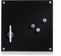 ZELLER Tabule/nástěnka na poznámky, magnetická, skleněná, černá 40 × 40 cm