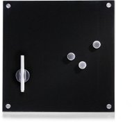 ZELLER Tabule/nástěnka na poznámky, magnetická, skleněná, černá 40 × 40 cm - Magnetic Board