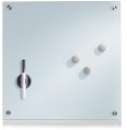 ZELLER Tabule/nástěnka na poznámky, magnetická, skleněná, bílá, 40 × 40 cm