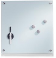 ZELLER Tabule/nástěnka na poznámky, magnetická, skleněná, bílá, 40 × 40 cm - Magnetic Board