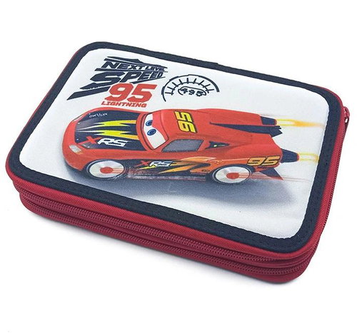 Two-tier school pencil case Cars - equipped - Pencil Case - Main image