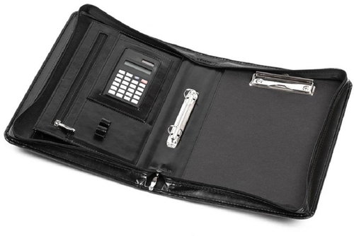 Vikpap Driver's folder with calculator, black - Document Folder - Main image