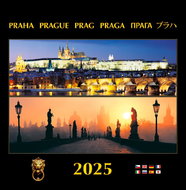 DIMART Calendar Prague 2025 wall calendar (half-page) - Wall Calendar
