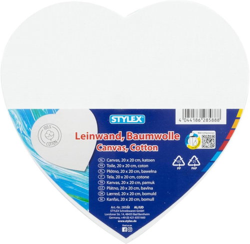 Stylex GmbH Canvas for painting hearts - Art Canvas - Main image