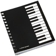Alum with musical motif - I Love Music - Journal