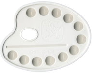 EUROPEN plastic, white, for 12 colours - Painter’s Palette