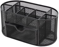 Verk VERJ 27362 desk organizer, metal, 9 compartments, black - Stationery Stand