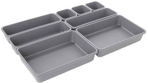 PRONETT XJ5703 for drawer, set of 8, grey - Organiser - Main image