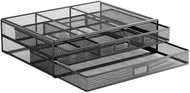 APT DA463 wire table with 2 drawers, black - Stationery Stand