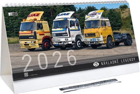RETRO-AUTA CS Freight Legends 2026, 14-day, 315 × 180 mm - Desk Calendar - Main image