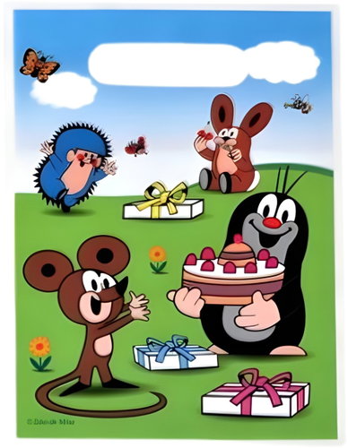 Wiky Party bag Mole/Krtek and friends 23 × 16 cm, 18 pcs - Gift Bag - Main image