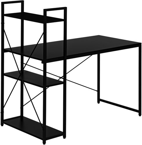 ModernHome TH-SD-1 Computer desk 120 × 60 cm, shelf with three shelves, black - Writing Desk - Main image