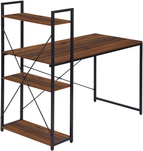 ModernHome TH-SD-15 Computer desk 120 × 60 cm, shelf with three shelves, brown - Writing Desk - Main image