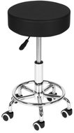 ModernHome BC007 Otočná stolička na kolečkách s opěrkou na nohy, nosnost 114 kg, černá - Salon Chair