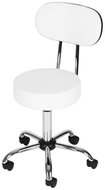 ModernHome BC009 Otočná stolička s opěrkou, nosnost 136 kg, bílá - Salon Chair