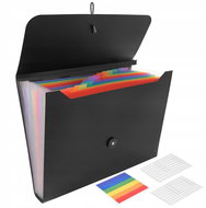 Maaleo 27227 Organizér na dokumenty s gumičkou, 13 kapes, černý - Document Folder