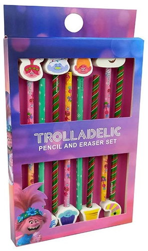 Javoli Pencils set with eraser 8 pcs - Trolls - Pencil - Main image