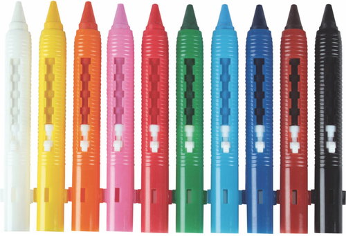 STYLEX v posunovači, krabička v náhodné barvě, 10 barev - Wax Crayons - Main image