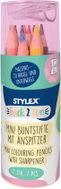 STYLEX mini v krabičce s ořezávátkem, 12 ks - Coloured Pencils
