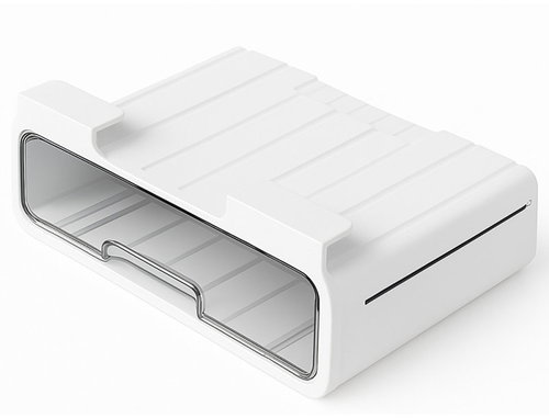 VERK 27655 Under-Desk Pull-Out Organiser 32.5 × 8.5 × 23cm, White - Organiser - Main image