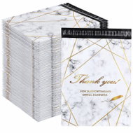 REALG RC118 Courier Plastic 255 × 370mm, Gold Marble - Pack of 50 - Envelope