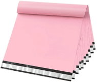 REALG RC094 Plastic Mailing Bag with Handle 260 × 350mm, Pink - Pack of 50 - Envelope