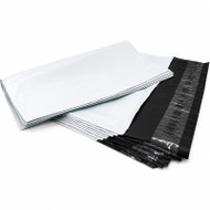 REALG RC112 Plastic Courier Bags 600 × 800mm, White - Pack of 50 - Envelope