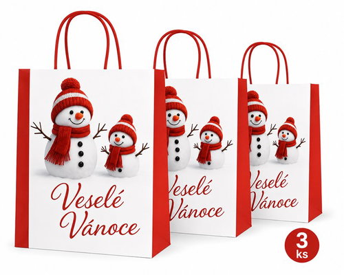 GOBA Snowmen 8610061 Size L, 3 pcs - Gift Bag - Main image