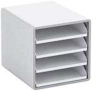 Verk 27649 Kancelářský organizér na dokumenty se 4 zásuvkami, bílý - Drawer Box
