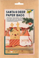 FOLIA Vánoční papírové sáčky na dárky Santa & Sob, sada na výrobu 8 ks - Creative Kit