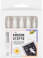FOLIA Chalk pencils, white, 5-piece set - Chalk