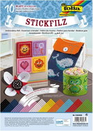 FOLIA Perforated paper for embroidery, 21×29.5cm, 10 sheets, assorted colours - Craft Felt