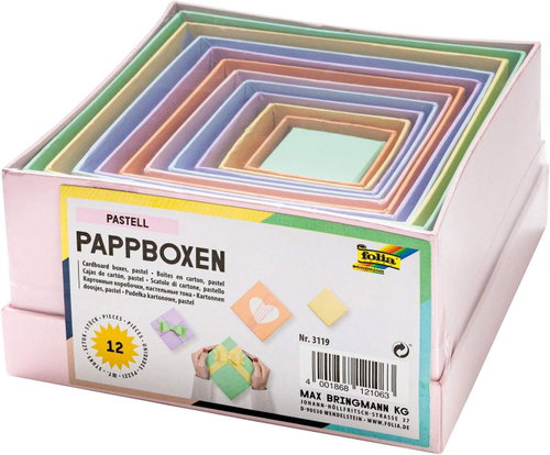FOLIA Square, pastel mix, 12-piece set - Small Gift Box - Main image