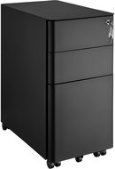 TecTake Parvus, 2 drawers, 1 hanging register, black - Office Container
