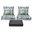 Set Double Bed ‘Trees’ Grey – 2x duvet covers, fitted sheet 180 × 200 cm, dark grey