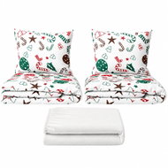 Kaptan Set dvoulůžko Baňky - 2x povlečení, prostěradlo 180 × 200 cm, bílá - Bed Linen