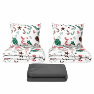 Kaptan Set dvoulůžko Baňky - 2x povlečení, prostěradlo 180 × 200 cm, tmavě šedá - Bed Linen