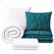 Kaptan Set jednolůžko Zimní les - povlečení, prostěradlo, sada lůžkovin, bílá - Bed Linen