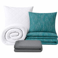 Kaptan Set jednolůžko Zimní les - povlečení, prostěradlo, sada lůžkovin, tmavě šedá - Bed Linen