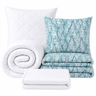 Kaptan Set jednolůžko Ledový les - povlečení, prostěradlo, sada lůžkovin, bílá - Bed Linen