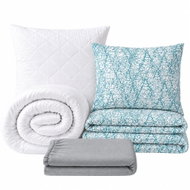 Kaptan Set jednolůžko Ledový les - povlečení, prostěradlo, sada lůžkovin, světle šedá - Bed Linen