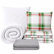 Kaptan Set jednolůžko Karolína - povlečení, prostěradlo, sada lůžkovin, světle šedá - Bed Linen