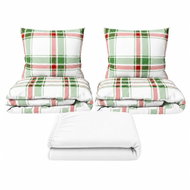 Kaptan Set dvoulůžko Karolína - 2x povlečení, prostěradlo 180 × 200 cm, bílá - Bed Linen