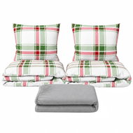Kaptan Set dvoulůžko Karolína - 2x povlečení, prostěradlo 180 × 200 cm, světle šedá - Bed Linen
