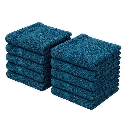 Kaptan 10-Piece Children's Towel Set 30 × 30cm, Petrol Blue - Towel Set - Main image
